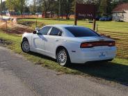 Police car on the side of the road
